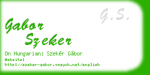 gabor szeker business card