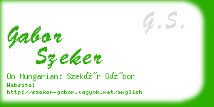 gabor szeker business card